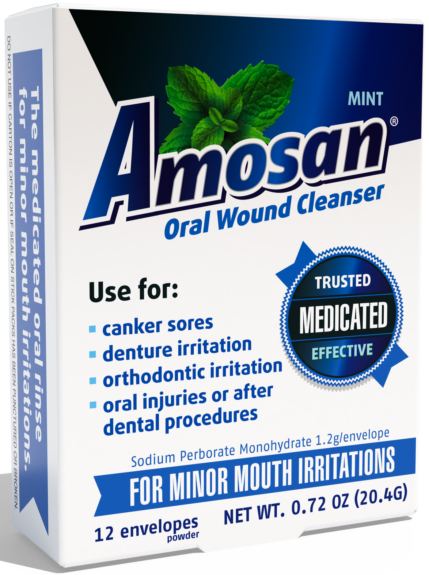Amosan Oral Wound Cleanser - Mint - Amosan