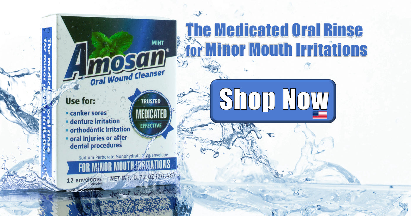 Medicated Rinse The Medicated Oral Rinse for Minor Mouth Irritations – Amosan